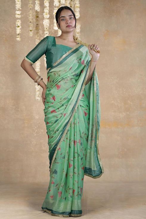 Vasthrlay Fashion Chiffon Madhubani Printed Ethnic Wear