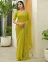 Vasthrlay Chiffon Blouse Maroon Saree