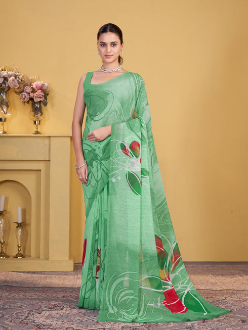 Vasthrlay Georgette Printed Saree