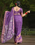 Vasthrlay Womens Printed Unstitched Green Saree