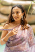 Vasthrlay Fashion Organza Printed White Ethnic Wear