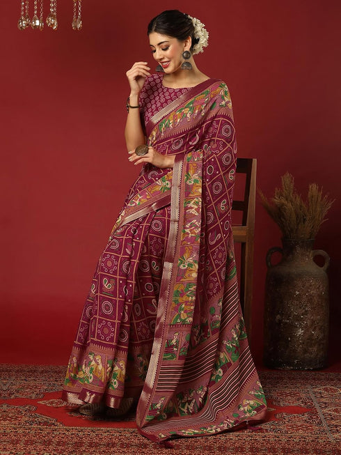 Vasthrlay Georgette Bandhani Unstitched 4322s217n Dark