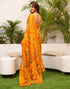 Vasthrlay Womens Printed Yellow Saree With Unstitched Blouse Piece