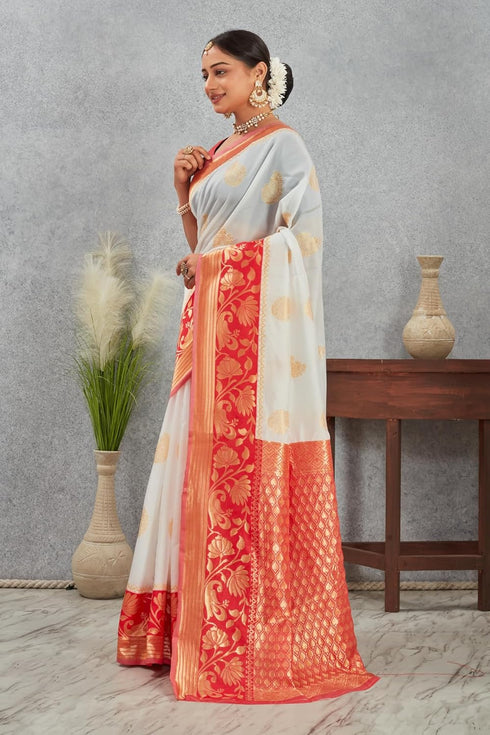 Vasthrlay Design Banarasi Traditional Whitered