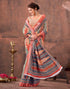Vasthrlay Special Printed Multicolor Saree With Unstitched Blouse Piece