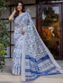 Vasthrlay Womens Printed Unstitched Multicolor Saree