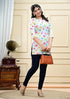Women Holi Special Cotton Printed Short Kurti Top