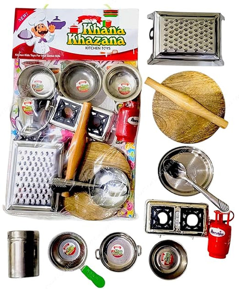 SHAKTISM Steel Kitchen Set Toys for Kids
