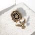 Mahi Lion Face Design & Bird Shaped Meenakari Work Wedding Brooch