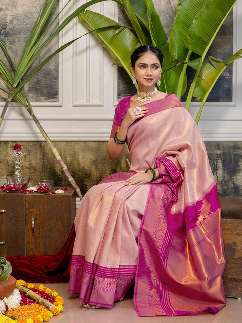 Vasthrlay Weaving Mustard Mustard Yellow Saree