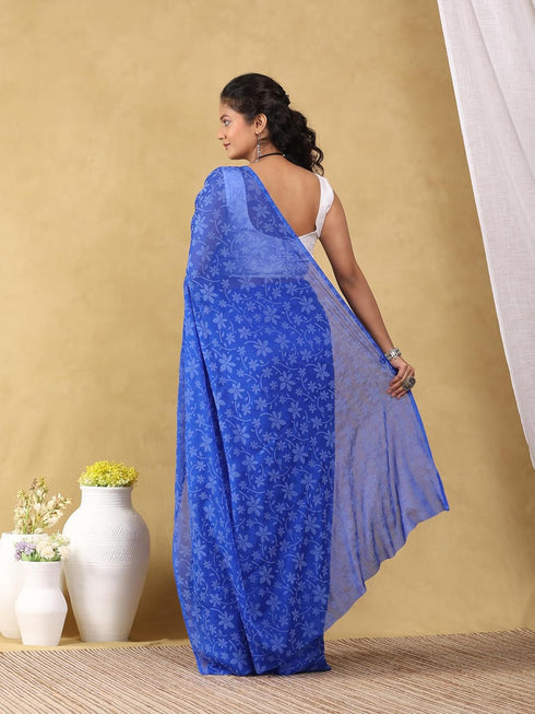 Vasthrlay Garden Vareli Chiffon Viscose Brasso