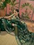 Vasthrlay Georgette Bandhani Unstitched Rani Pink Saree