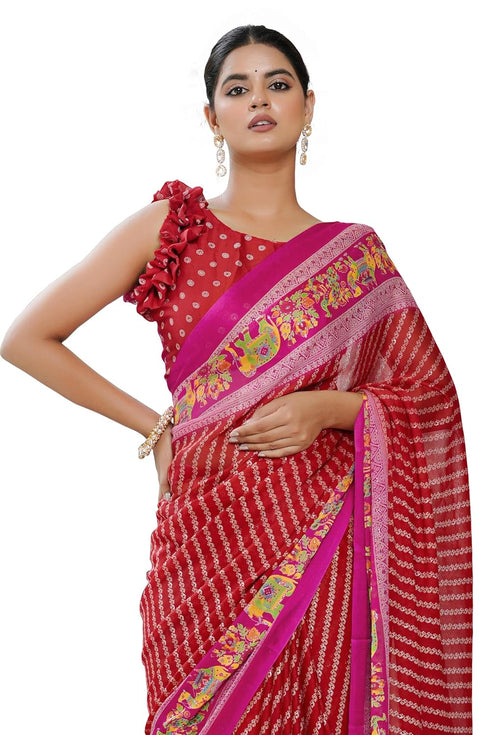Vasthrlay Fashion Chiffon Printed Ethnic Wear