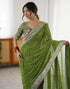 Vasthrlay Georgette Embroidery Unstitched Pink Saree