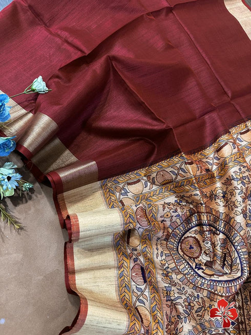 Vasthrlay Tussar Saree Bordar