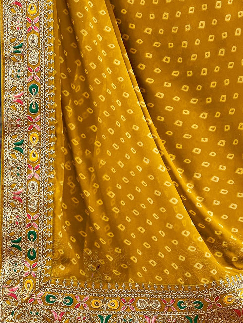 Vasthrlay Georgette Embroidery Rani Saree