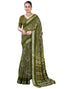 Vasthrlay Bandhani Printed Unstitched Yellow Saree