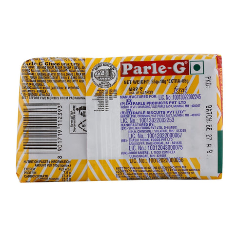 Parle G Glucose Biscuit (Pack of 50)