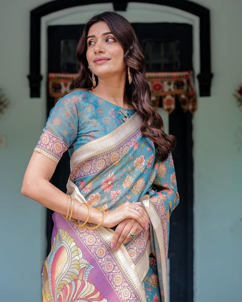 Vasthrlay Handloom Printed Saree