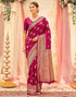 Vasthrlay Womens Weaving Unstitched Dark Green Saree