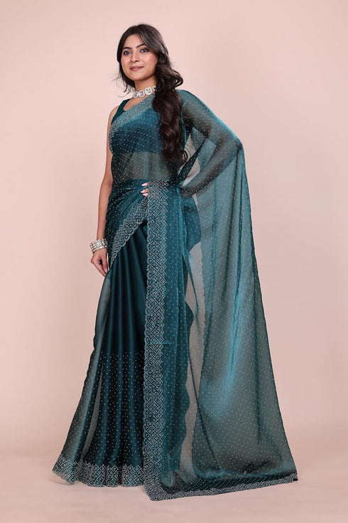 Vasthrlay Chiffon Embellished Ethnic Wear