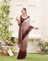 Vasthrlay Womens Chiffon Light Pink Saree With Unstitched Blouse Piece