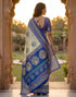 Vasthrlay Banglori Printed Unstitched Peach Saree