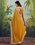 Vasthrlay Georgette Embroidery Unstitched Green Saree