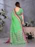 Vasthrlay Unstitched Double Line Orange Free Ethnic Wear