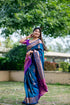 Vasthrlay Kanjivaram Unstitched Piece Blue