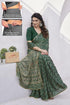 Vasthrlay Fashion Chiffon Chevron Printed Ethnic Wear