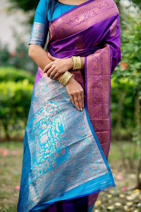 Vasthrlay Kanjivaram Weaving Contrast