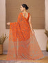 Vasthrlay Orange Georgette Printed Saree