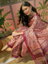 Vasthrlay Womens Printed Unstitched Beige Saree