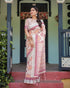 Vasthrlay Handwoven Printed Tasselled Saree