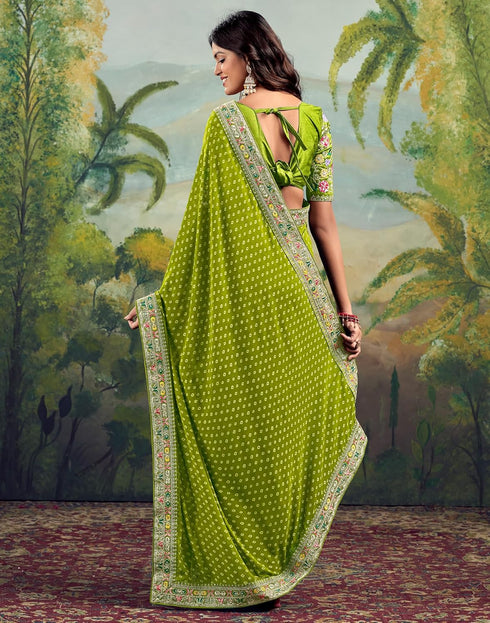 Vasthrlay Embroidery Traditional Unstitched Violet Saree
