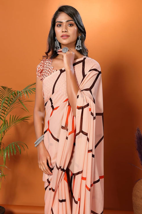 Vasthrlay Trendy Georgette Material Ethnic Wear