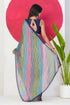 Vasthrlay Fashion Chiffon Georgette Teal Ethnic Wear