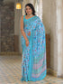 Vasthrlay Womens Printed Unstitched Baby Pink Saree