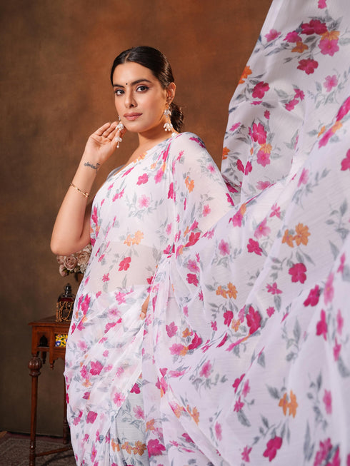 Vasthrlay Chiffon Floral Saree