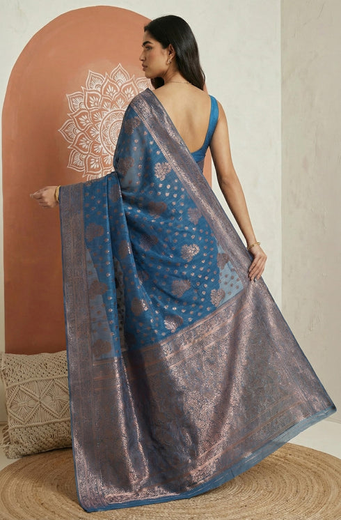 Vasthrlay Jacquard Floral Saree