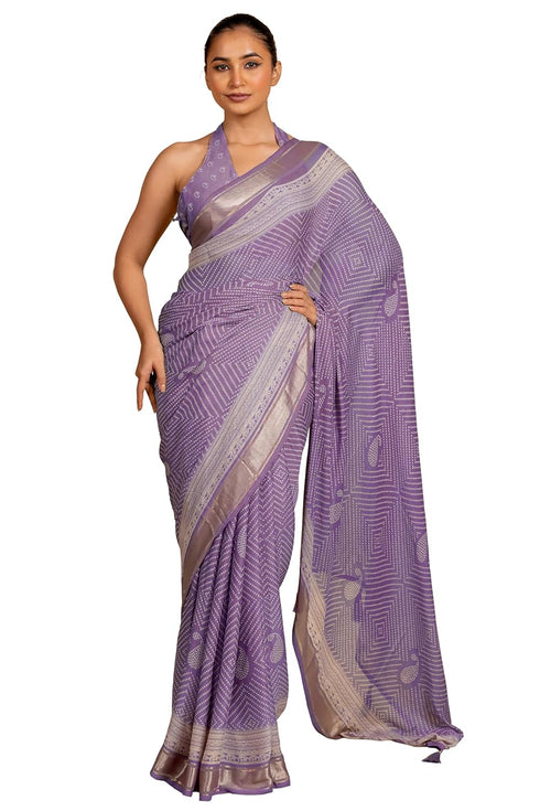 Vasthrlay Fashion Georgette Bandhani Printed Ethnic Wear