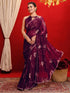Vasthrlay Georgette Printed Dark Saree