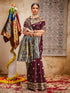 Vasthrlay Weaving Paithani Unstitched Maroon Saree