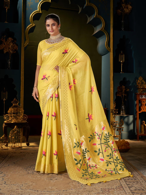 Vasthrlay Cotton Unstitched Saree