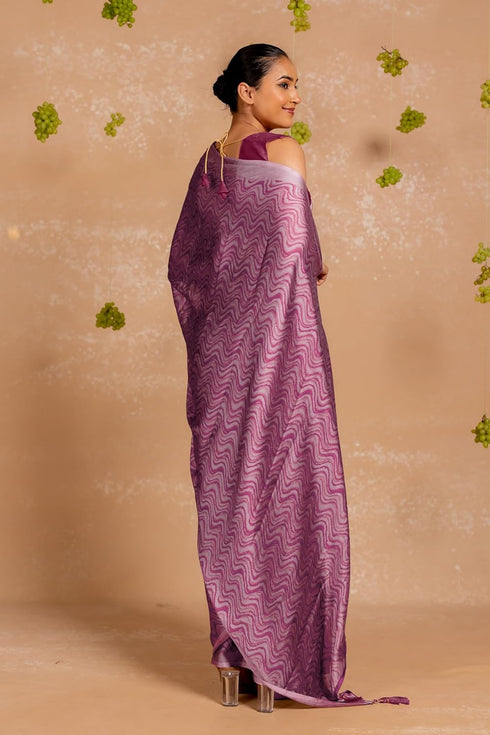 Vasthrlay Fashion Chiffon Geometric Printed Ethnic Wear