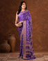 Vasthrlay Womens Printed Unstitched Brown Saree