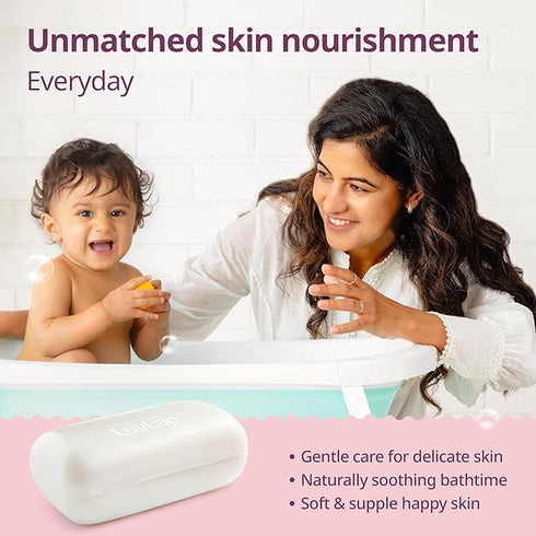 LuvLap Moisturizing Baby Soap - Gentle Bathing Bar