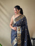Vasthrlay Kanjivaram Banarasi Jacquard Unstitched Saree