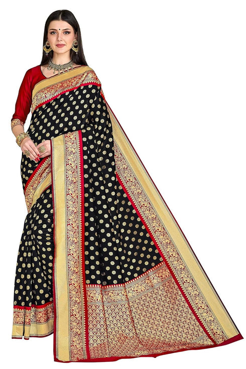 Vasthrlay Banarasi Bridal Black Ethnic Wear